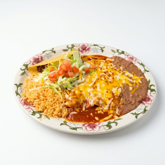 Two Enchiladas & One Taco.