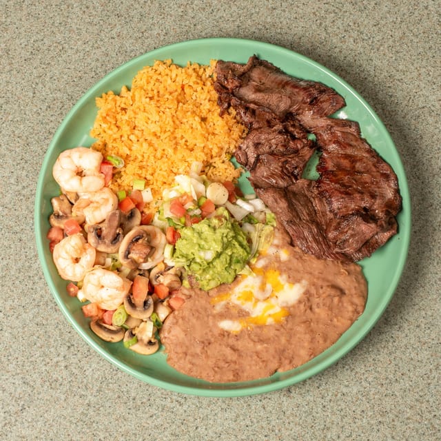 Carne Asada & Camarones.