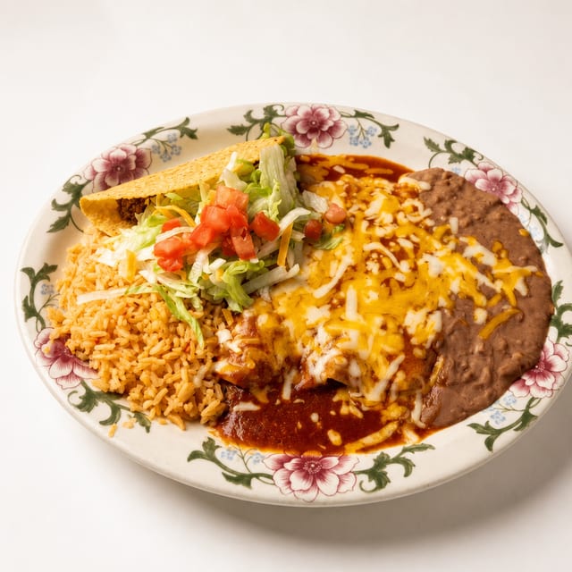 Two Enchiladas & One Taco.